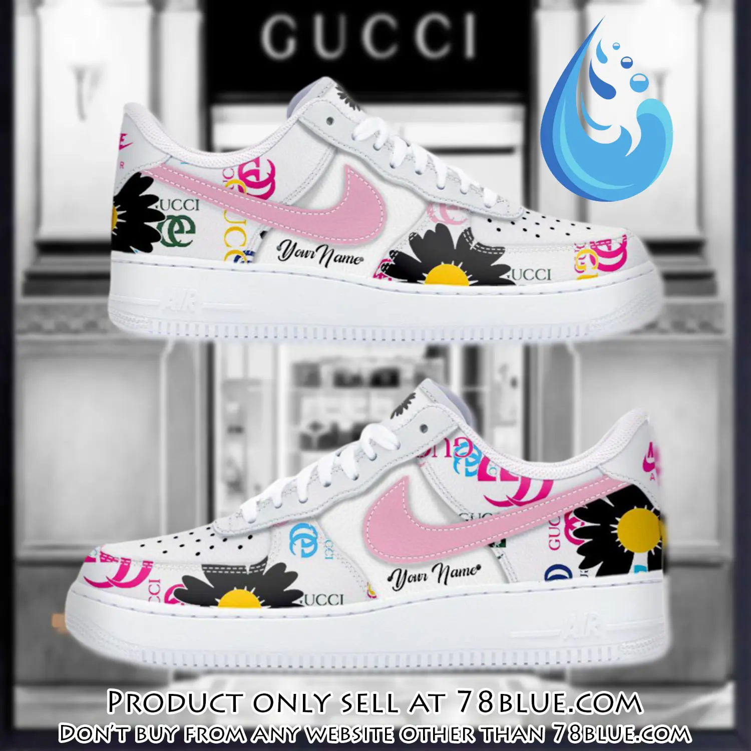 Personalized gucci luxury air force 1 sneakers limited af1 shoes oaf1011 78b5109682